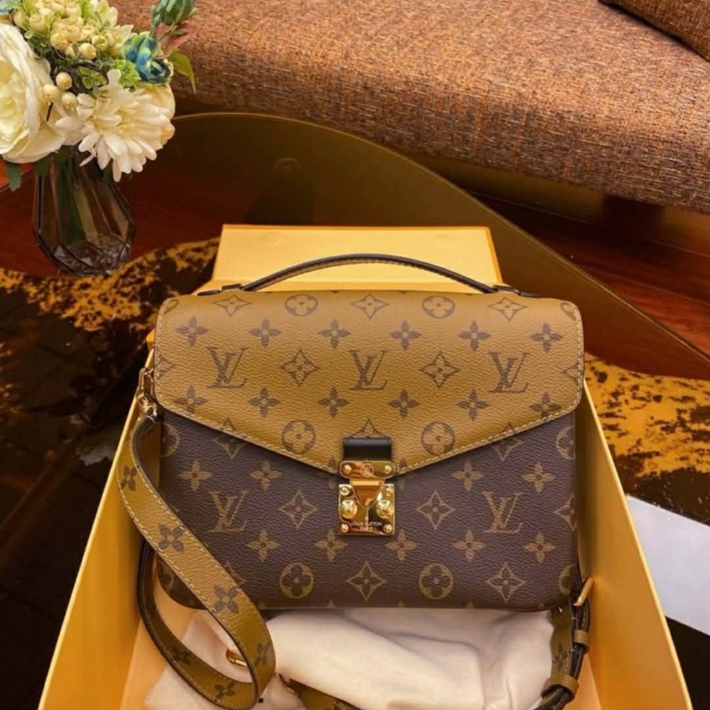 Louis Vuitton Two-Tone Monogram Pochette Metis Satchel - Brown/Light Brown